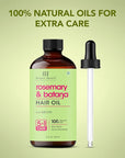 Botanic Hearth 100% Pure Rosemary Batana Oil For Hair Growth | Infused with Biotin, Jojoba & Castor Oil | Hair Oil Repairs Dry Damaged Hair, Strengthening, Healthier - Hair Tonic, 2.0 fl oz