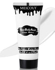 MEICOLY White Cream Face Body Paint,2.37Oz Large Tube Clown White Makeup,Water Based Full Body Paint for Adults and Kids,Halloween SFX Skull Joker Zombie Vampire Skeleton Goth Cosplay Mime Makeup