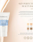 FARMASi Make Up BB Cream Beauty Balm, Full-Coverage Foundation, Concealer, Moisturizer BB Cream for All Skin Types, 1.7 fl. oz. / 50 ml (Light)