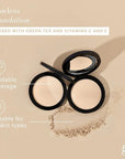 Glo Skin Beauty Pressed Base Powder Foundation Makeup (Natural Fair) - Flawless Coverage for a Radiant Natural, Second-Skin Finish
