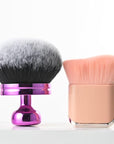 Blend & Blur Extra Large Beauty Soft Body Makeup Brush,Face Self Tanner 2 Pack—Wide Round Head Kabuki Brush Tanning Applicator Set, Powder,Professional Leg Makeup Tool with Drawstring Bag