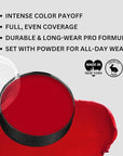 Mehron Makeup Color Cups | Stage, Foundation, Face Paint, Body Paint, Halloween Makeup | Greasepaint .5 oz (14 g) (Red)