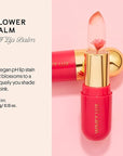 Winky Lux Flower Balm, pH Lip Balm, Color Changing Lipstick and Tinted Lip Balm Stain, Vegan & Cruelty Free, Hydrate & Plump, Sheer Pink Lipstick, Pink Flower