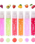 6PCS Roll On Lip Gloss Set, Fruity Flavors Moisturizing Lip Oil,Kids Lip care,Transparent Plumping Lip Gloss,Kid Friendly, Party Gift