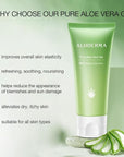 Aloderma 99% Organic Aloe Vera Gel for Face Made within 12 Hours of Harvest, Natural Hydrating Pure Aloe Vera Gel for Soothing Skincare, Moisturizing Aloe Gel for Skin, Face, Sensitive Skin, 4oz - 3ct