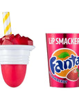 Lip Smacker Coca Cola Lip Balm, Moisturizing, Collectible Beverage Cup Design, Sheer Finish for Smooth Lips - Strawberry Fanta