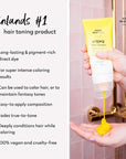 FOUR REASONS Color Mask INTENSE- Yellow – (27 Colors) Intensive Toning Treatment - Color Depositing Conditioner – Semi Permanent Hair Dye for Lightened and Colored Hair– 100% Vegan, 6.76 fl oz