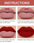 2-in-1 Ruby Red Matte Lip Liner and Lipstick Combo, Red Lipsticks for Women 24 hour Long Lasting Waterproof Smudge Proof, Easy to apply, Everyday Lips Makeup 01