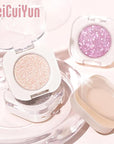 Glitter Shimmer Sparkle Eye Shadow Palette Makeup for Green Blue Eyes, Pearl White Silver Glitter Shimmer Metallic Holographic Multichrome Cream Iridescent Single Monochrome Eyeshadow Makeup
