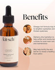 Kitsch Organic Castor Oil for Hair Growth - 100% Pure Castor Oil, Organic Cold Pressed Unrefined Glass Bottle for Face, Skin, Lashes, Brows, Scalp, Nails & Belly Button - Hexane Free, USDA - 2 oz