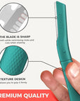 ZOMCHI Eyebrow Razor, Face Razors for Women&Men, Eyebrow Trimmer Shaper with Precision Cover, Facial Shaver with 6 Blades (Green)