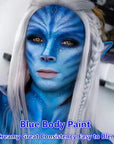 Go Ho Royal Blue Face Body Paint Stick,Easily Washable Formula Face Paint Stick,Non-toxic Full-coverage Cream Blue Body Paint for Halloween Cosplay SFX Mystique Smurf Clown Makeup