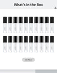 Clear Mini Lip Gloss Tube Empty Lip Balm Containers With Black Lid, 50 Pcs Clear Mini Lip Gloss Containers, 1.2ml/0.04oz Empty Cosmetic Sample Tubes with Black Cap