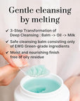 Pure Deep Cleansing Balm 3.38 oz | Makeup remover balm | Korean Skin care | Vegan Pore cleanser | Natural Deep Cleansing Balm for Sensitive & Dry skin