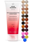 FOUR REASONS Color Mask - Red - (27 Colors) Toning Treatment, Color Depositing Conditioner, Tone & Enhance Color-Treated Hair - Semi Permanent Hair Dye, Vegan and Cruelty-Free, 6.76 fl oz