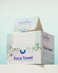 Luxuriously Soft Disposable Face Towel, 100% Cotton, Extra Large 12" x 10" Ultra Soft Dry Wipe for Face Wash, Makeup Remover, Bio-Based Towelette for Sensitive Skin 80 Count (1 Pack)