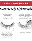 Ardell Faux Mink Lashes False Eyelashes 817 - Natural Look, Dramatic Volume, Comfortable Wear Strip Lashes, 4 Pairs x 2 Pack