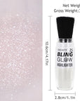 Glitter Powder Highlighter Makeup, Fairy Highlight Shimmer Body Pearl White)