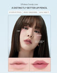 Heart Percent Dote On Mood Lip Pencil, Long-Lasting Creamy Lip Crayon Smooth Color Liner Retractable Lipstick Pencil 0.8g, #04. Strawberry Milk