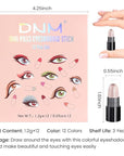 evpct 12Pcs Capsule Cream Eye Shadow Brightener Sticks Set for Eyes, Champagne Pearl Taupe Bronze Cocoa Stone Putty Smoky Amethyst Shimmer Matte Pencil Eye shadow Applicator Stick Palette Makeup 02