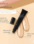 Glo Skin Beauty Satin Cream Foundation in Golden Fair - Liquid Mineral Makeup - 15 Shades, Full Coverage, Semi Matte Finish