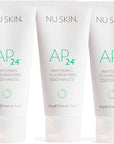 Nu Skin AP 24 Whitening Fluoride - Free Toothpaste | AP 24 Blend | Vanilla Mint Flavor | Brightens Teeth | Removes Surface Stains | Prevents Dental Cavities & Plaque | Enamel-Safe | 4 oz | 3 Pack