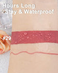 evpct 2Pcs Nude Pink Matte Lip Liner and Lipstick Pencil Makeup Set Brown Liquid Lipstick Lip gloss Stain Set Long Lasting Waterproof labiales mate 24 horas originales matte larga duracion 24 29#