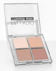 Palladio Eyeshadow Quads, Velvety Pigmented Blendable Matte, Metallic and Shimmer Finishes, Creamy Formula, Four Way Quad Eye Shadow Palette, Talc-Free (Ballerina)