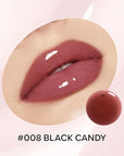 Hydrating Lip Glow Oil, Plumping Moisturizing Lip Oil Gloss, Smooth Lip Lines Plump Lip,Transparent Plumping Clear Glossy Tinted Balm Care 0.2Fl oz #Black Candy