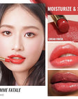 Oulac Moisturizing Shine Lipstick For Women Christmas Set 3PCS, 2 in 1 Tinted Lip Balm for Winter, Hydrated Juicy and Glossy Lip Color for Dry, Cracked and Chapped Lips, Vegan 01+04+08