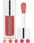 Plumping Lip Glow Oil - Hydrating Tinted Gloss, Reviver Oil, Long Lasting Moisturizing Clear Plumper Tint for Care and Dry Lips - Thanksgiving Makeup Gift for Women (#012 Rosewood)