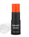 CCbeauty Neon Orange Face Paint Stick, UV Orange Face Painting Kit, Full Coverage SFX Makeup Foundation, Professional Non-Toxic Body Paint for Halloween Costume Cosplay Party, Glow In The Dark Makeup