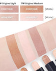 Kaely 2Pcs Cream Bronzer Highlighter Stick,Face Shaping Contouring Shades Makeup,15+17