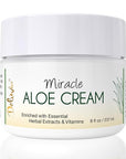 Deluvia Miracle Aloe Cream | Face & Body Moisturizer with Vitamin E & Organic Aloe Vera | Hydrating, Soothing for Dry Skin, Anti-Wrinkle, Acne Scars, Rosacea, Psoriasis, Eczema - 8 oz