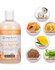 Ginger Lily Farms Botanicals Moisturizing Shampoo for All Hair Types, Coco Mango, 100% Vegan & Cruelty-Free, Coconut Mango Scent, 12 Fl Oz (Pack of 6)