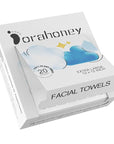 Disposable Face Towels Travel, 12"×12" Extra Large Face Towelettes, Ultra Soft Facial Towels for Sensitive Skin, Makeup Remover Dry Wipes, 20 Count (1 Pack)