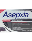 Asepxia Charcoal Cleansing Bar Soap. For Acne and Blackheads. Removes Impurities and Toxins. Helps Oily Skin. With Salycilic Acid. 4 Oz. Pack of 3