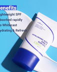 ISNTREE Hyaluronic Acid Daily Sun Gel 50ml, 1.69 fl oz | SPF 30 PA+++ | Moisturizing Sunscreen | No White Cast | Lightweight | Mild Formula | Korean Skincare