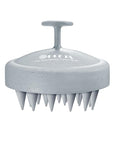 HEETA Scalp Massager Hair Growth, Soft Silicone Scalp Scrubber Shampoo Brush for Exfoliation, Dandruff Removal & Head Massage Stress Relax, Wet & Dry Use for Thick, Thin Hair Care, Wheat Straw Grey