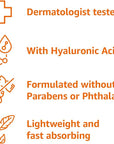 Amazon Basics Hyaluronic Acid Face Lotion, Hydrating, 3 Fluid Ounces (1-Pack), Perfect for Daily Use