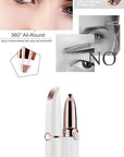 Abhiya's Facial Hair Remover & Eyebrow Trimmer - 2 in 1 Electric Women's Face, Nose & Body Shaver - Painless Epilator - USB Rechargeable with LED Light