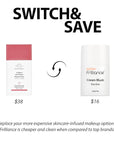Frilliance Hydrating Cream Blush, Sheer Rosy Glow Tint, Cruelty Free Hypoallergenic for Teens of All Skin Types, 30 ml / 1 fl oz