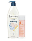 Jergens Skin Firming Lotion Dry to Extra Dry Skin (16.8 Oz) + Bio-Oil (4.2 Fl Oz), Collagen and Elastin Moisturizer, Tightening Cream for Body, Smoothes and Tones, Dermatologist Tested