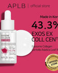 APLB Exosome Collagen EX Serum | EXOS EX COLL CEN™ 43.3% 1.35 FL.OZ/Korean Skincare, Efficient absorption, Tightens skin, Long lasting hydration, Revitalize for gentle and improve skin texture