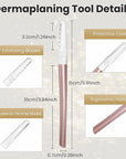Dermaplaning Tool for Face Exfoliation, with 20 Replaceable Blades, Facial Shaver/Eyebrow Razor, Peach Fuzz Removal Eyebrow Shaper for Women, Easy to Use Dermaplaner Help Exfoliate and Smooth Skin