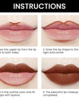 2-in-1 Dark Brown Lip Liner & Lipstick Set Kit for Women, Matte Lips Kit with Lip Liner Lip Stains Long Lasting Waterproof 24 Hour Lipstick and Lip Liners Combo Lipliners Pencil Set 39