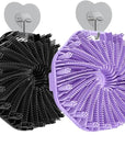 2Pcs Silicone Body Scrubber,Exfoliating Body Scrubbers for use in Shower,Silicone Body Brush for Showering and Anti-Slippery Handles for All Skin Types,Eco Friendly Shower Scrubber for Body (Black)
