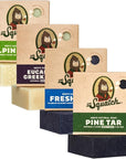Dr. Squatch Natural Bar Soap for Men - Cold Process Soap with No Harsh Chemicals - Pine Tar, Alpine Sage, Fresh Falls & Eucalyptus Greek Yogurt (5 oz, 4-Pack)