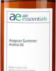 Aegean Summer Aroma Oil, Essential Oils Blend for Diffusers & Scent Machines, Green Tea & Lemongrass, Aromatherapy, Cold Air Diffuser Compatible, 300 mL