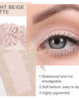 Eyeshadow Single Matte, High-Pigment Monochrome Eye Shadow Pressed Powder, Everyday Velvety Silky Eye Makeup Looks, Professional Long-Lasting Waterproof Single Eyeshadow Palette, Light Nude 01